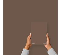 Hemway - Peel & Stick Sample for Our Interior Paint - Mocha Brown | A5 Damage-Free, Accurate Colour Swatch | Test Our Matt Finishes for Interior Decor | Easy to use and eco-friendly