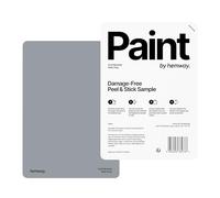 Hemway - Peel & Stick Sample for Our Interior Paint - Slate Grey | A5 Damage-Free, Accurate Colour Swatch | Test Our Matt Finishes for Interior Decor | Easy to use and eco-friendly