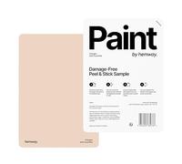 Hemway - Peel & Stick Sample for Our Interior Paint - Soft Coral Pink | A5 Damage-Free, Accurate Colour Swatch | Test Our Matt Finishes for Interior Decor | Easy to use and eco-friendly