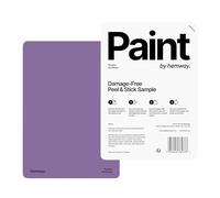 Hemway - Peel & Stick Sample for Our Premium Chalk Paint - Amethyst Purple | A5 Damage-Free, Accurate Colour Swatch | Easily Test Our Chalky Matt Shabby Chic Finishes for Interior Furniture & Walls
