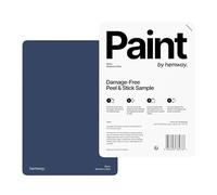 Hemway - Peel & Stick Sample for Our Premium Chalk Paint - Blueberry Blue | A5 Damage-Free, Accurate Colour Swatch | Easily Test Our Chalky Matt Shabby Chic Finishes for Interior Furniture & Walls