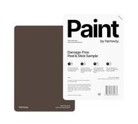 Hemway - Peel & Stick Sample for Our Premium Chalk Paint - Dark Chocolate Brown | A5 Damage-Free, Accurate Colour Swatch | Test Our Chalky Matt Shabby Chic Finishes for Interior Furniture & Walls