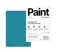 Hemway - Peel & Stick Sample for Our Premium Chalk Paint - Persian Turquoise | A5 Damage-Free, Accurate Colour Swatch | Easily Test Our Chalky Matt Shabby Chic Finishes for Interior Furniture & Walls