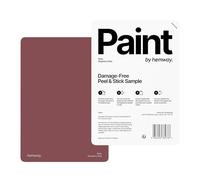 Hemway - Peel & Stick Sample for Our Premium Chalk Paint - Raspberry Red | A5 Damage-Free, Accurate Colour Swatch | Easily Test Our Chalky Matt Shabby Chic Finishes for Interior Furniture & Walls
