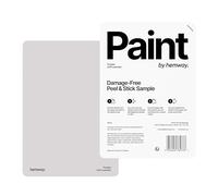 Hemway - Peel & Stick Sample for Our Premium Chalk Paint - Soft Lavender Purple | A5 Damage-Free, Accurate Colour Swatch | Test Our Chalky Matt Shabby Chic Finishes for Interior Furniture & Walls