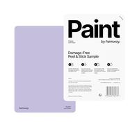 Hemway - Peel & Stick Sample for Our Premium Chalk Paint - Soft Violet Purple | A5 Damage-Free, Accurate Colour Swatch | Test Our Chalky Matt Shabby Chic Finishes for Interior Furniture & Walls