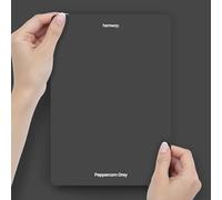 Hemway Peppercorn Grey Peel & Stick Sample Chalk Based Furniture Paint | A5 Accurate Colour Swatch, Mess-Free Alternative to Paint Tester Pots, Easy To Use, Eco-friendly, Interior Furniture
