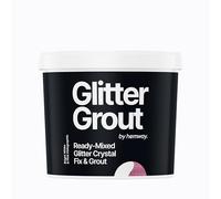Hemway Pink Holographic Glitter with Bright White Grout 2.5L / 4.5kg Ready Mixed Glitter Grout & Fix | Floor, Wall & Tile Adhesive, Water-Resistant, Anti-Mould, Easy to Use & Fast-Drying
