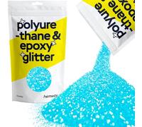Hemway Polyurethane & Epoxy Glitter - Baby Blue Iridescent | Chunky Metallic Flake Sequins for Resin Crafts | Craft Supplies for Tumblers, Candles, Coasters, Glass & Floor Art Decoration | 100 g