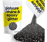 Hemway Polyurethane & Epoxy Glitter - Black | 100g Chunky Metallic Flake Sequins for Halloween Crafts | Craft Supplies for Tumblers, Candles, Coasters & Autumn Décor