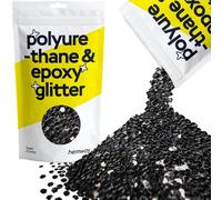 Hemway Polyurethane & Epoxy Glitter - Black | 100g Super Chunky Metallic Flake Sequins for Halloween Crafts | Craft Supplies for Tumblers, Candles, Coasters & Autumn Décor