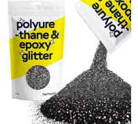 Hemway Polyurethane & Epoxy Glitter - Black | Fine Metallic Flake Sequins for Resin Crafts | Craft Supplies for Tumblers, Candles, Coasters, Glass & Floor Art Decoration | 500 g