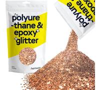 Hemway Polyurethane & Epoxy Glitter - Bronze Brown | Extra Chunky Metallic Flake Sequins for Resin Crafts | Craft Supplies for Tumblers, Candles, Coasters, Glass & Floor Art Decoration | 100 g