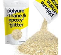 Hemway Polyurethane & Epoxy Glitter - Champagne Gold | 100g Chunky Metallic Flake Sequins for Resin Crafts | Craft Supplies for Tumblers, Candles, Coasters, Glass & Floor Art Decoration