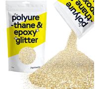 Hemway Polyurethane & Epoxy Glitter - Champagne Gold | Fine Metallic Flake Sequins for Resin Crafts | Craft Supplies for Tumblers, Candles, Coasters, Glass & Floor Art Decoration | 100 g