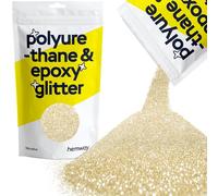 Hemway Polyurethane & Epoxy Glitter - Champagne Gold | Microfine Metallic Flake Sequins for Resin Crafts | Craft Supplies for Tumblers, Candles, Coasters, Glass & Floor Art Decoration | 100 g