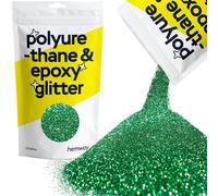 Hemway Polyurethane & Epoxy Glitter - Emerald Green | 100g Ultrafine Metallic Flake Sequins for Resin Crafts | Craft Supplies for Tumblers, Candles, Coasters, Glass & Floor Art Decoration