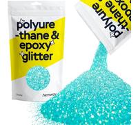 Hemway Polyurethane & Epoxy Glitter - Fluorescent Blue | Chunky Metallic Flake Sequins for Resin Crafts | Craft Supplies for Tumblers, Candles, Coasters, Glass & Floor Art Decoration | 100 g