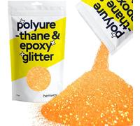 Hemway Polyurethane & Epoxy Glitter - Fluorescent Orange | 100g Fine Metallic Flake Sequins for Halloween Crafts | Craft Supplies for Tumblers, Candles, Coasters & Autumn Décor