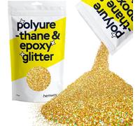 Hemway Polyurethane & Epoxy Glitter - Gold Holographic | Fine Metallic Flake Sequins for Resin Crafts | Craft Supplies for Tumblers, Candles, Coasters, Glass & Floor Art Decoration | 100 g