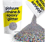 Hemway Polyurethane & Epoxy Glitter - Gun Metal Grey Holographic | Fine Metallic Flake Sequins for Resin Crafts | Craft Supplies for Tumblers, Candles, Coasters, Glass & Floor Art Decoration | 500 g