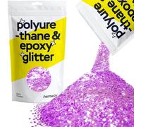 Hemway Polyurethane & Epoxy Glitter - Lavender Purple | 100g Extra Chunky Metallic Flake Sequins for Resin Crafts | Craft Supplies for Tumblers, Candles, Coasters, Glass & Floor Art Decoration