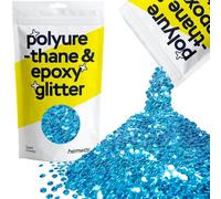 Hemway Polyurethane & Epoxy Glitter - Ocean Blue | 100g Super Chunky Metallic Flake Sequins for Resin Crafts | Craft Supplies for Tumblers, Candles, Coasters, Glass & Floor Art Decoration