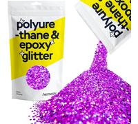 Hemway Polyurethane & Epoxy Glitter - Purple Holographic | 100g Extra Chunky Metallic Flake Sequins for Resin Crafts | Craft Supplies for Tumblers, Candles, Coasters, Glass & Floor Art Decoration