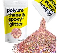 Hemway Polyurethane & Epoxy Glitter - Rose Gold Holographic | 100g Extra Chunky Metallic Flake Sequins for Resin Crafts | Craft Supplies for Tumblers, Candles, Glass & Floor Art Decoration