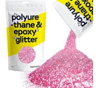 Hemway Polyurethane & Epoxy Glitter - Rose Pink | Fine Metallic Flake Sequins for Resin Crafts | Craft Supplies for Tumblers, Candles, Coasters, Glass & Floor Art Decoration | 100 g