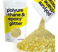 Hemway Polyurethane & Epoxy Glitter - Sand Gold | 100g Chunky Metallic Flake Sequins for Resin Crafts | Craft Supplies for Tumblers, Candles, Coasters, Glass & Floor Art Decoration