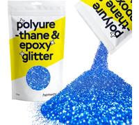 Hemway Polyurethane & Epoxy Glitter - Sapphire Blue | 100g Fine Metallic Flake Sequins for Resin Crafts | Craft Supplies for Tumblers, Candles, Coasters, Glass & Floor Art Decoration