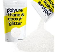 Hemway Polyurethane & Epoxy Glitter - White Iridescent | Fine Metallic Flake Sequins for Resin Crafts | Craft Supplies for Tumblers, Candles, Coasters, Glass & Floor Art Decoration | 100 g