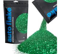 Hemway Premium Automotive Glitter Flake Paint Additive - Emerald Green | 100g Fine Metal Flakes for Car, Truck, RV, Motorbike & Boat Decoration | Mix with Auto Paint