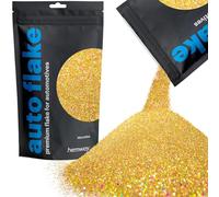 Hemway Premium Automotive Glitter Flake Paint Additive - Gold Holographic | Microfine Metal Flakes for Car, Truck, RV, Motorbike & Boat Decoration | Mix with Auto Paint | 100 g