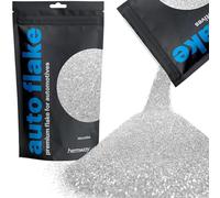 Hemway Premium Automotive Glitter Flake Paint Additive - Silver | 100g Microfine Metal Flakes for Car, Truck, RV, Motorbike & Boat Decoration | Mix with Auto Paint