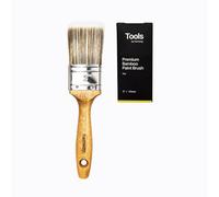 Hemway Premium Bamboo 2" Flat Paint Brush, Medium Coverage, Edging & Trim Tool, Sustainable For Decorating, Painting Emulsion