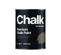 Hemway - Premium Chalk Paint - Military Green 1 L | Chalky Matt Shabby Chic Finish for Interior Furniture & Walls | Quick Dry & 1 Coat