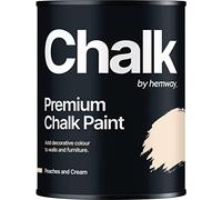 Hemway - Premium Chalk Paint - Peaches and Cream 1 L | Chalky Matt Shabby Chic Finish for Interior Furniture & Walls | Quick Dry & 1 Coat