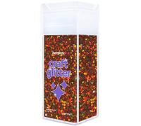 Hemway Premium Craft Glitter Shaker - Bronze Brown Holographic | 110g Super Chunky Metallic Flake Sequins for Resin & Epoxy Crafts | Craft Supplies for Festival, Tumblers, Body, Face & Nail Art
