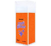Hemway Premium Craft Glitter Shaker - Fluorescent Orange | 130g Ultrafine Metallic Flake Sequins for Resin & Epoxy Crafts | Craft Supplies for Festival, Tumblers, Body, Face, Eye & Nail Art