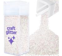 Hemway Premium Craft Glitter Shaker - Mother of Pearl Iridescent | 130g Fine Metallic Flake Sequins for Resin & Epoxy Crafts | Halloween Craft Supplies for Face, Eye & Nail Art, Mask Decorating