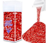 Hemway Premium Craft Glitter Shaker - Red | 130g Extra Chunky Metallic Flake Sequins for Resin & Epoxy Crafts | Halloween Craft Supplies for Tumblers, Festival, Art