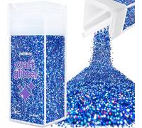 Hemway Premium Craft Glitter Shaker - Sapphire Blue Holographic | 130g Chunky Metallic Flake Sequins for Resin & Epoxy Crafts | Craft Supplies for Festival, Tumblers, Body, Face, Eye & Nail Art