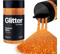 Hemway Premium Glitter Shaker - Copper | Microfine Metallic Flake Sequins for Resin & Epoxy Crafts | Craft Supplies for Tumblers, Festival, Hair, Face, Body, Eye & Nail Art | 125 g