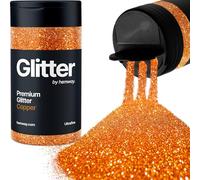 Hemway Premium Glitter Shaker - Copper | Ultrafine Metallic Flake Sequins for Resin & Epoxy Crafts | Craft Supplies for Tumblers, Festival, Hair, Face, Body, Eye & Nail Art | 130 g