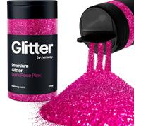 Hemway Premium Glitter Shaker - Dark Rose Pink | 130g Fine Metallic Flake Sequins for Resin & Epoxy Crafts | Craft Supplies for Tumblers, Festival, Hair, Face, Body, Eye & Nail Art