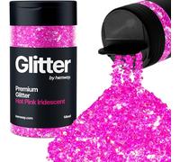 Hemway Premium Glitter Shaker - Hot Pink Iridescent Mix | 105g Mixed Size Metallic Flake Sequins for Resin & Epoxy Crafts | Craft Supplies for Tumblers, Festival, Hair, Face, Body, Eye & Nail Art