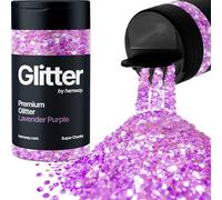 Hemway Premium Glitter Shaker - Lavender Purple | 115g Super Chunky Metallic Flake Sequins for Resin & Epoxy Crafts | Craft Supplies for Tumblers, Festival, Hair, Face, Body, Eye & Nail Art