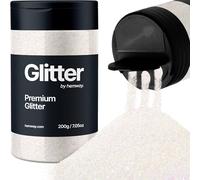 Hemway Premium Glitter Shaker - Mother of Pearl Iridescent | 200g Ultrafine Metallic Flake Sequins for Resin & Epoxy Crafts | Craft Supplies for Tumblers, Festival, Hair, Face, Body & Nail Art
